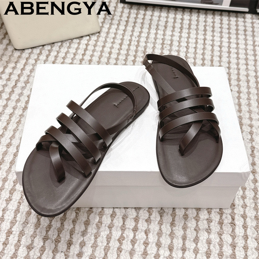 Ethnic Fashion For Women - Ethno-Stil Schmalbandige Flip-Flops Flache Sandalen für