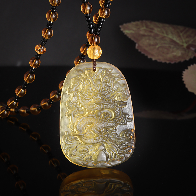 Ethnic Fashion Brand - Chinesische ethnische Drachen marke Halskette Perlenkette