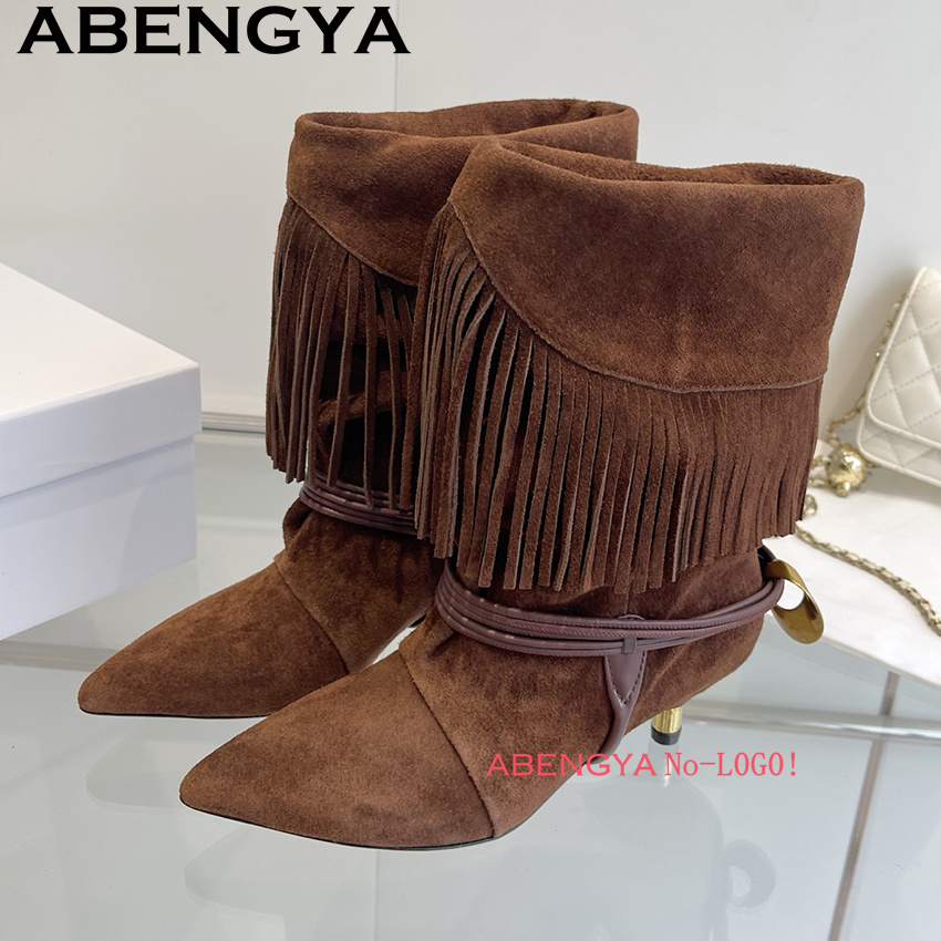 Chelsea-Stiefel aus Wildleder  – Ethnic Fashion For Women Bewertung und Preis
