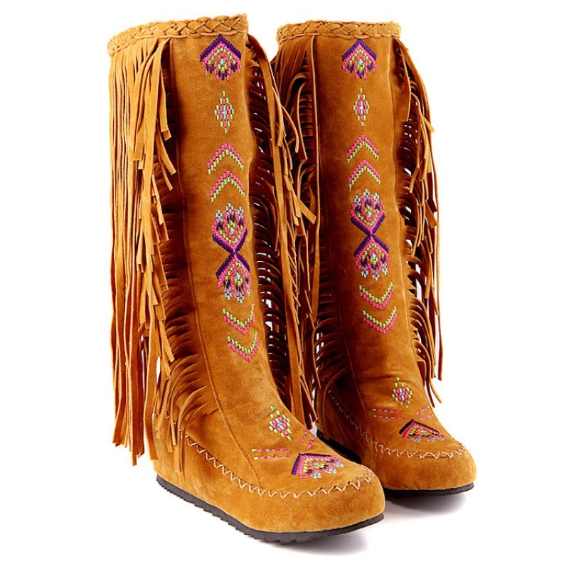 Quastenstiefel Handgefertigte  – Ethnic Fashion For Women Bewertung und Preis