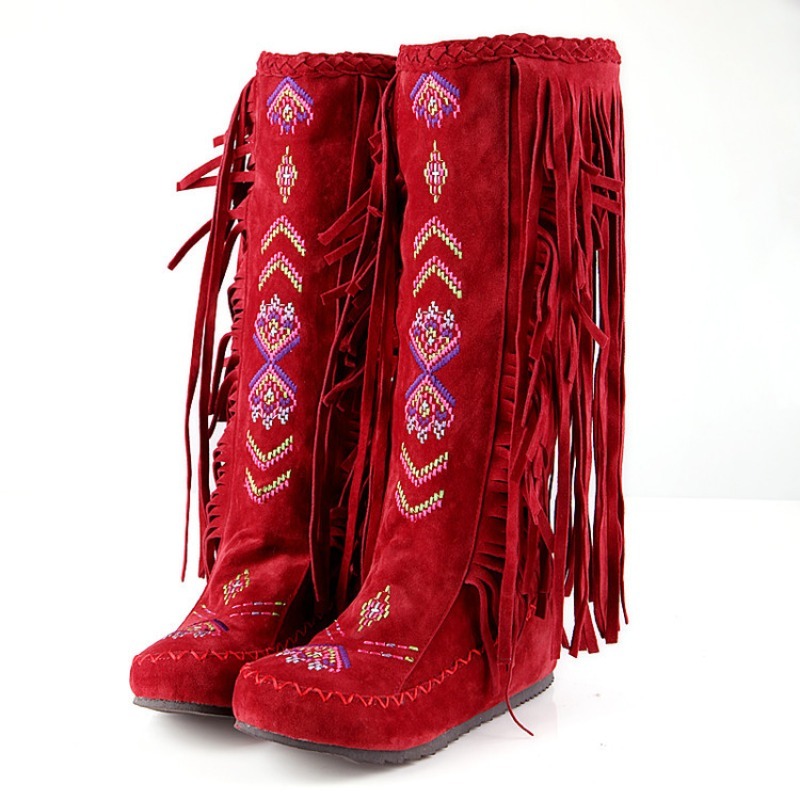 Quastenstiefel Handgefertigte  – Ethnic Fashion For Women Bewertung und Preis